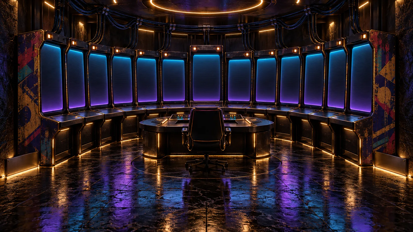 The high scores room: thirteen arcade cabinets rebuilt into a command center